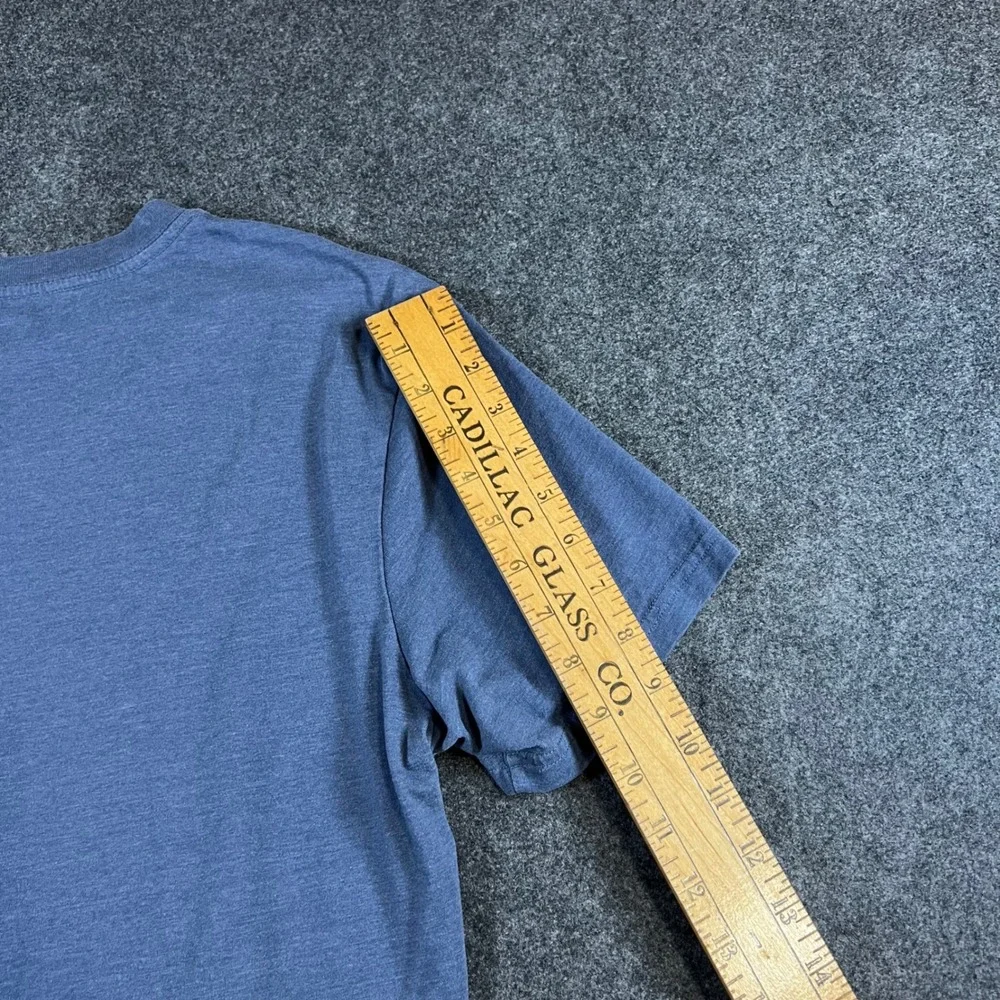 Prana Mens Short Sleeve Crew Neck T-Shirt Heather Blue Gray Size M Fair Trade_11